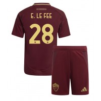 Camiseta AS Roma Enzo Le Fee #28 Primera Equipación para niños 2024-25 manga corta (+ pantalones cortos)